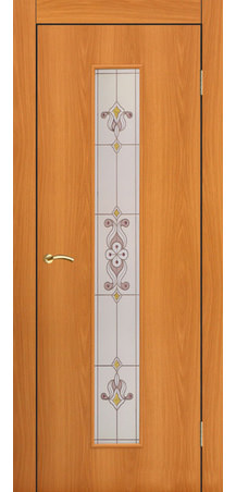 Дверь Ламинированная модель 23 Х рисунок, миланский орех