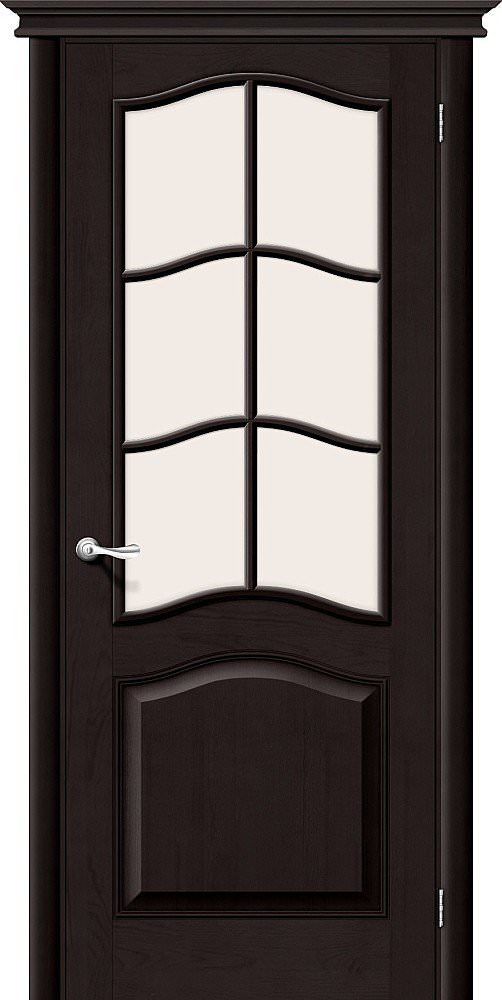 Белорусские двери M 7, ПО СТ-Сатинато, темный лак, массив сосны