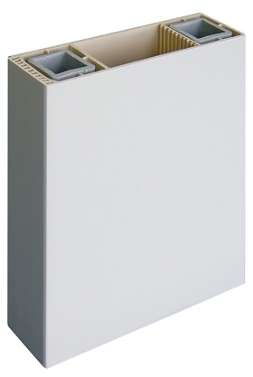 Дверь пластиковая влагостойкая 1100 мм, композитный ПВХ, цвет серый RAL 7035